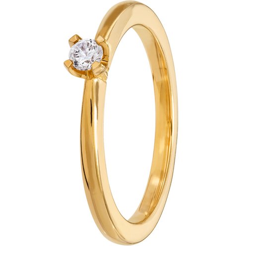 Story of Love Paris timanttisormus 0,10ct keltakulta