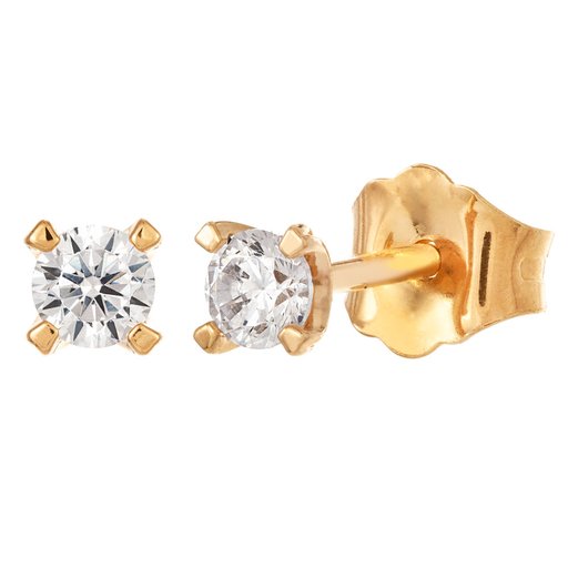 Story of Love Paris timanttikorvakorut 0,20ct keltakulta
