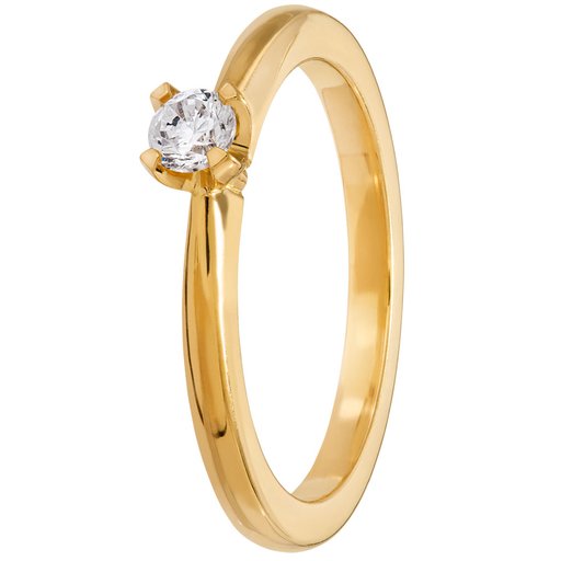 Story of Love Paris timanttisormus 0,15ct keltakulta
