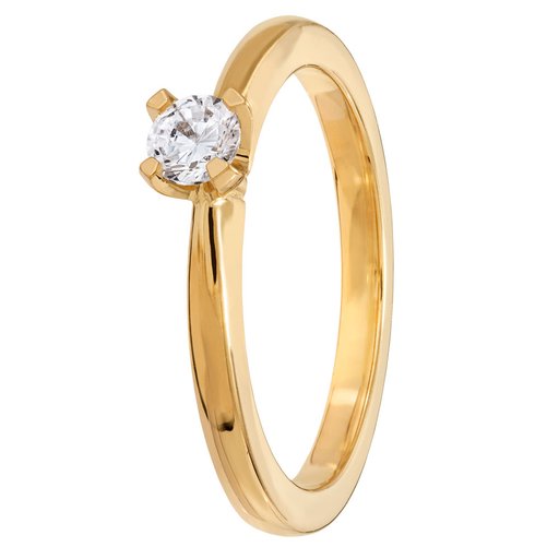 Story of Love Paris timanttisormus 0,20ct keltakulta