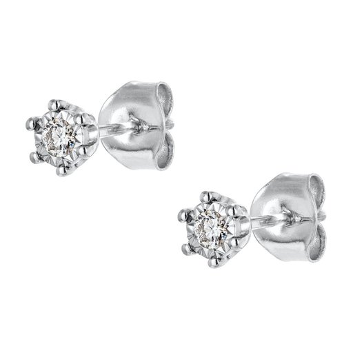 Timanttikorvakorut 0,09ct valkokulta