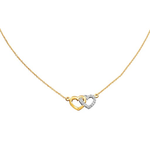 Timanttikaulakoru 0,05ct sydämet keltakulta