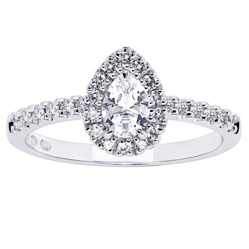 Princess Desiree timantti-safiirisormus 0,26ct valkokulta