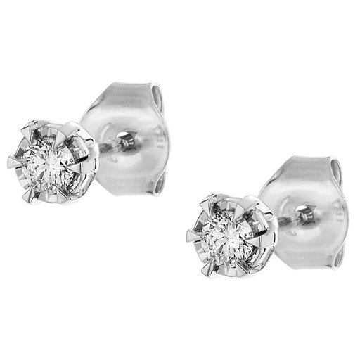 Timanttikorvakorut 0,15ct valkokulta