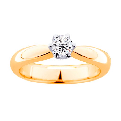 Princess Belle timanttisormus 0,40ct keltakulta