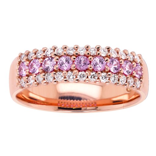 Princess Alice timantti-safiirisormus 0,26ct punakulta