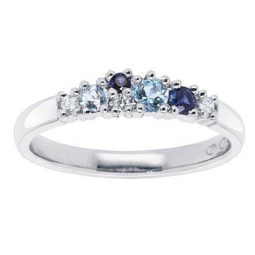 Princess Marianne timantti-safiiritopaasisormus 0,05ct valko