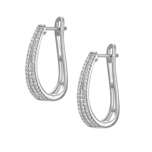 Timanttikorvakorut 0,30ct renkaat valkokulta