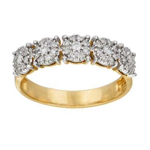 Timanttisormus 0,22ct, keltakulta