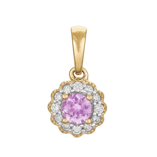 Timantti-safiiririipus 0,07ct pinkki safiiri