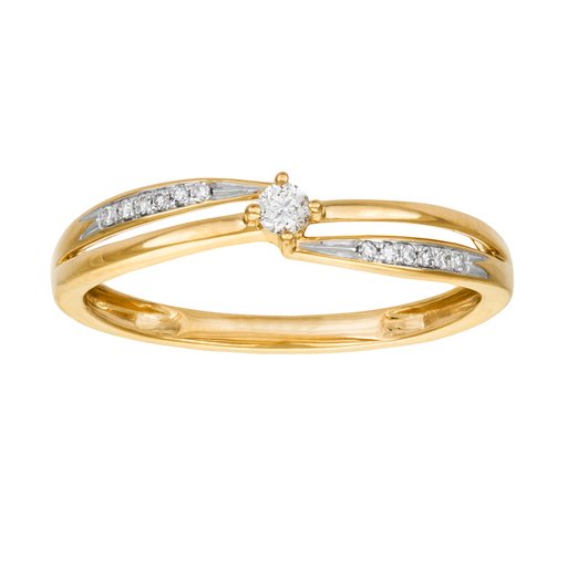 Timanttisormus 0,08ct keltakulta