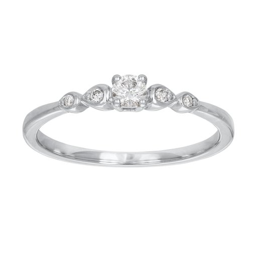 Timanttisormus 0,15ct valkokulta