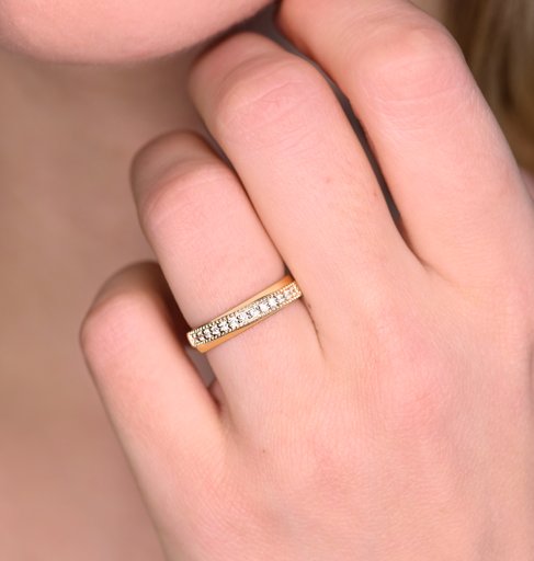 Princess Alexia timanttisormus 0,13ct keltakulta