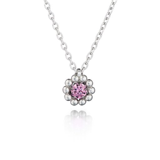 Lumoava Daisy mini kaulakoru, pinkki kivi