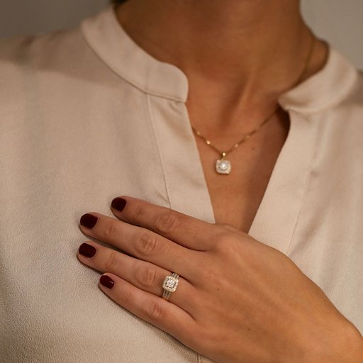Timanttisormus yht. 0,22ct W/P keltakulta