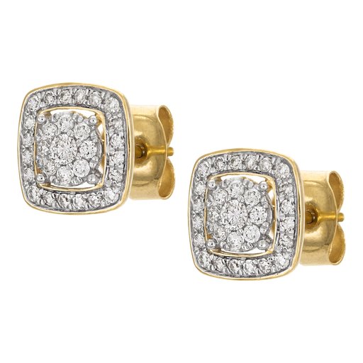 Timanttikorvakorut yht 0,23ct W/P keltakulta