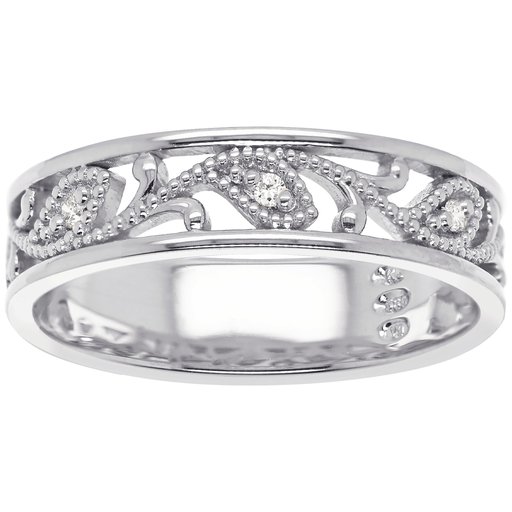 Princess Beatrice timanttisormus yht. 0,05ct valkokulta