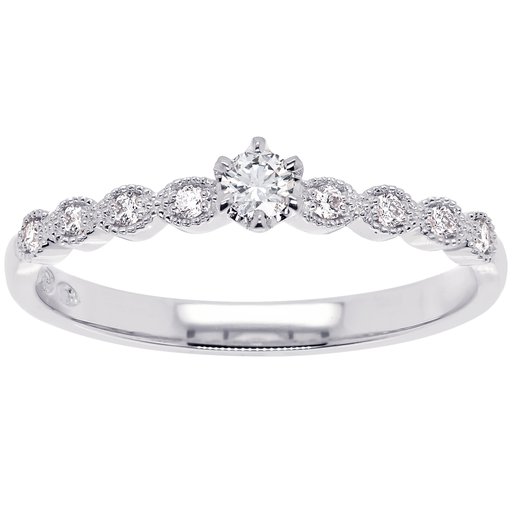 Princess Amelie timanttisormus yht. 0,15ct valkokulta