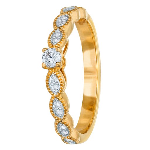 Story of Love Florence timanttisormus 0,19ct keltakulta