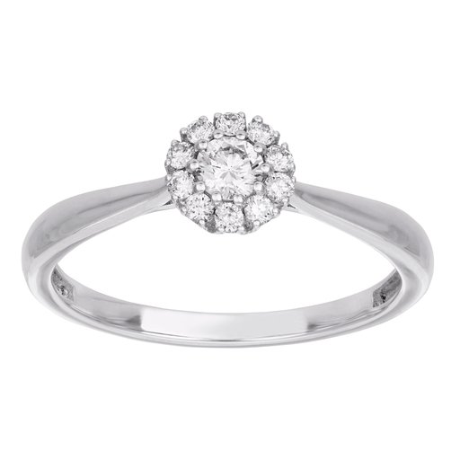 Timanttisormus 0,24ct valkokulta