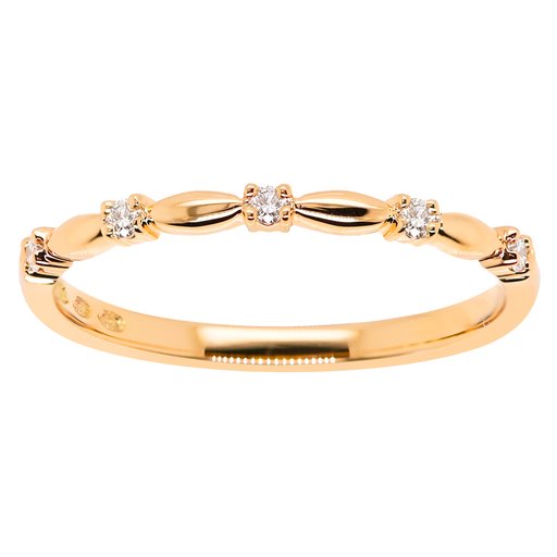 Princess Vera timanttisormus yht. 0,07ct keltakulta