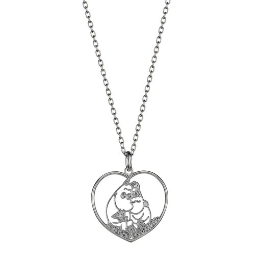 Lumoava x Moomin Rakkaus hopeinen kaulakoru