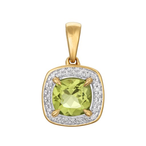 Timantti-peridoottiriipus 0,05ct vihreä peridootti
