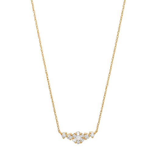 Timanttikaulakoru 0,28ct keltakulta