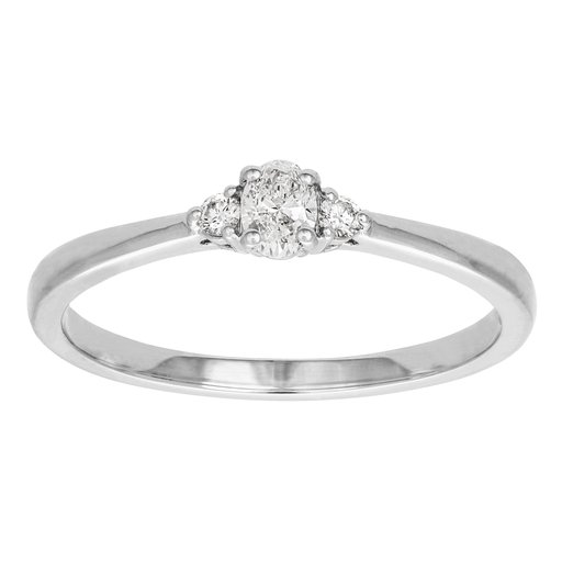 Timanttisormus yht. 0,17ct valkokulta