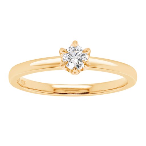 Princess Patricia timanttisormus 0,30ct keltakulta