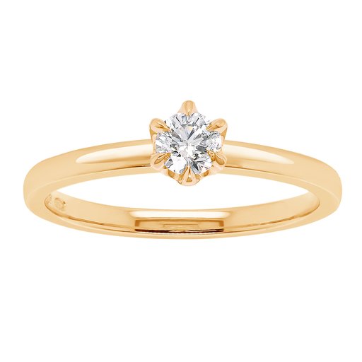 Princess Patricia timanttisormus 0,40ct keltakulta