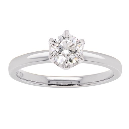 Princess Patricia timanttisormus 0,70ct valkokulta