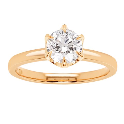 Princess Patricia timanttisormus 1,00ct keltakulta