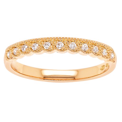Princess Amelie timanttisormus yht. 0,11ct keltakulta