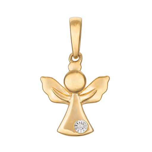 Timanttiriipus 0,002ct enkeli keltakulta