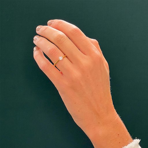 Fenia Polaris laboratoriotimantti- sormus 0,40ct keltakulta