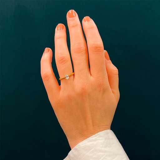 Fenia Electra laboratoriotimantti- sormus 0,30ct keltakulta