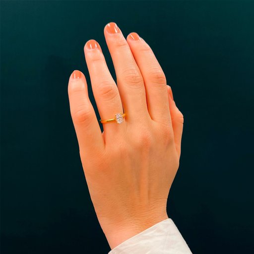 Fenia Electra laboratoriotimantti- sormus 0,75ct keltakulta