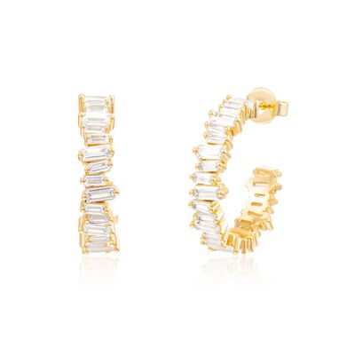 Sparkling Bars Hoops Clear