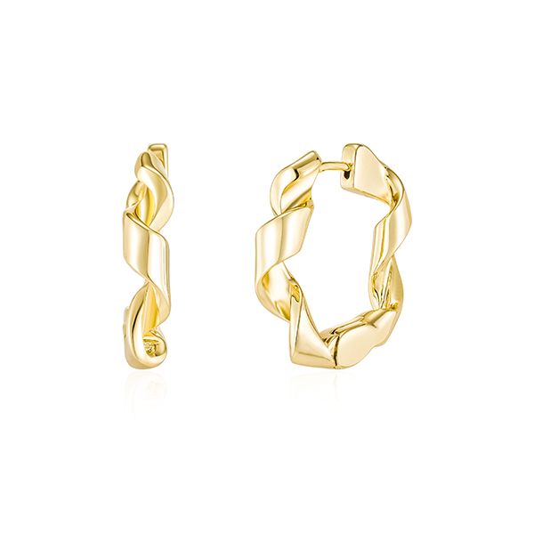 Curly Huggie Hoops