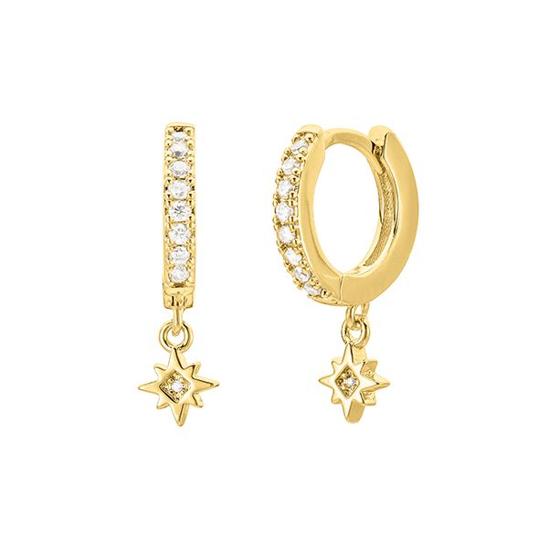 Twinkle Star Huggie Hoops