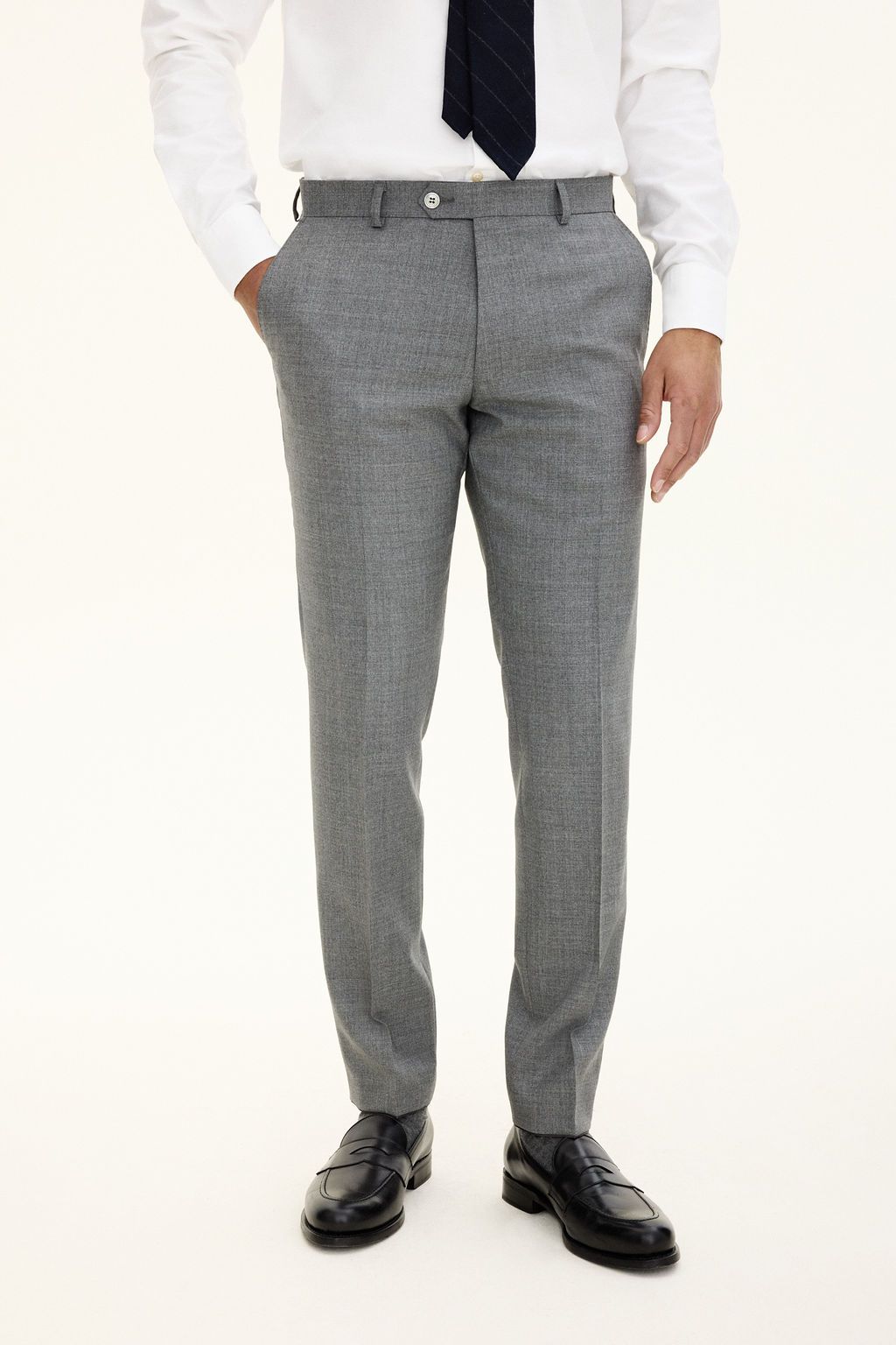 Scott by the Label | Navy Sharkskin Trousers | SuitDirect.co.uk