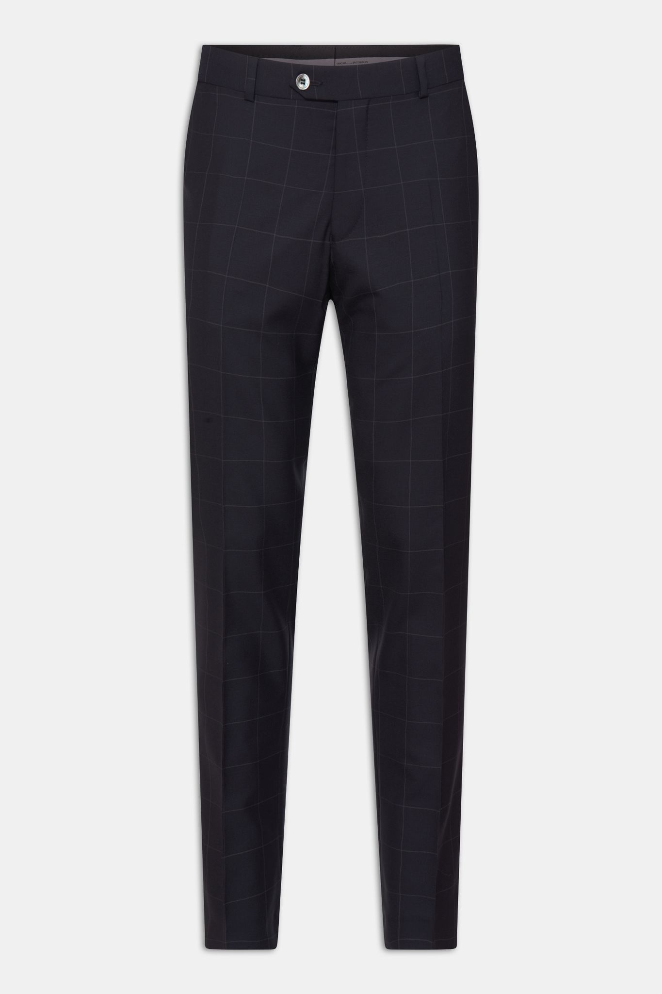 Windowpane-check suit trousers biscuit – TOTEME