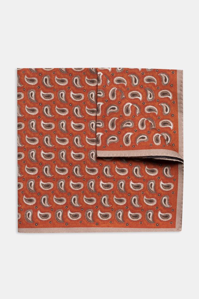 Paisley patterned silk handkerchief