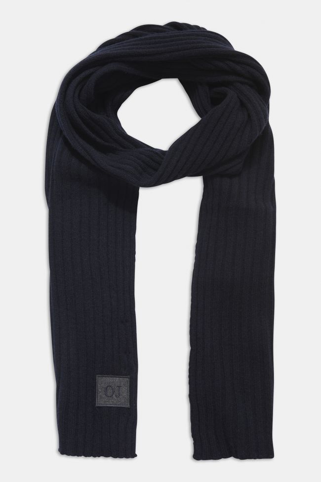 rib knitted cashmere scarf