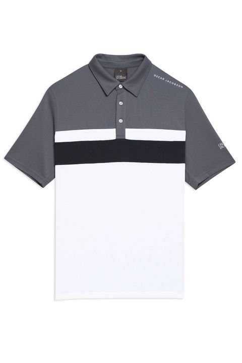 Boston Course Striped Golf Polo Shirt