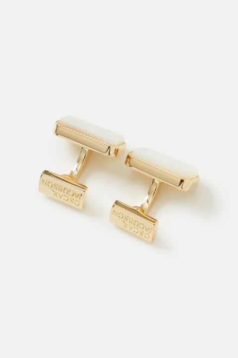 Cufflink Rectangle Mother of Pearl