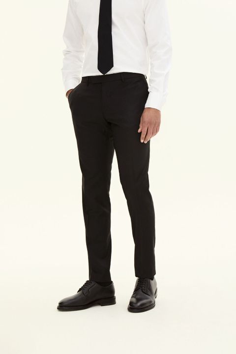 Slim Fit Byxor med Microstructure