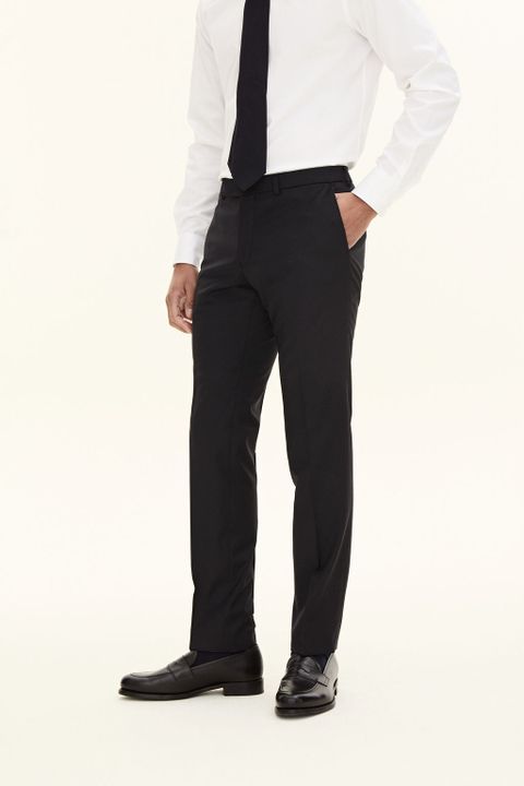 Regular Fit Microstructure Trousers
