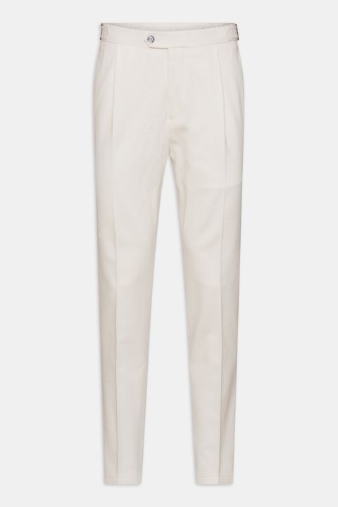 Regular Fit High Waist Brushed Twill Trousers